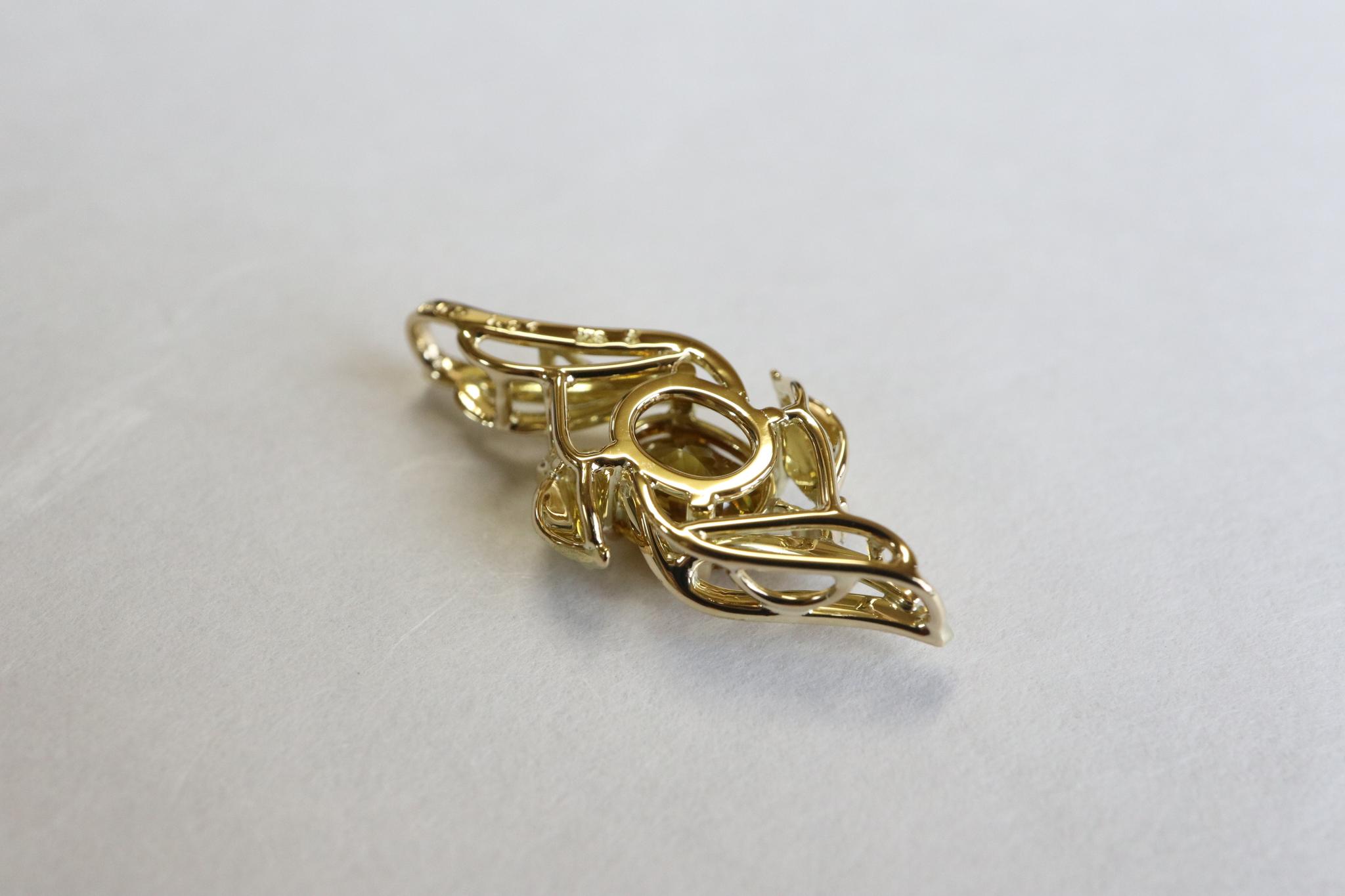 マリガーネット　スターダスト梨地　森羅スタンダード＋リーフ　ペンダントトップ１８金イエローゴールド | 17枚目