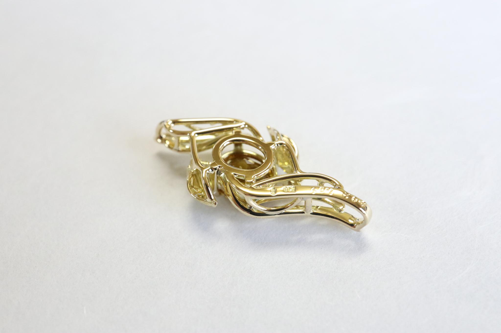 マリガーネット　スターダスト梨地　森羅スタンダード＋リーフ　ペンダントトップ１８金イエローゴールド | 19枚目