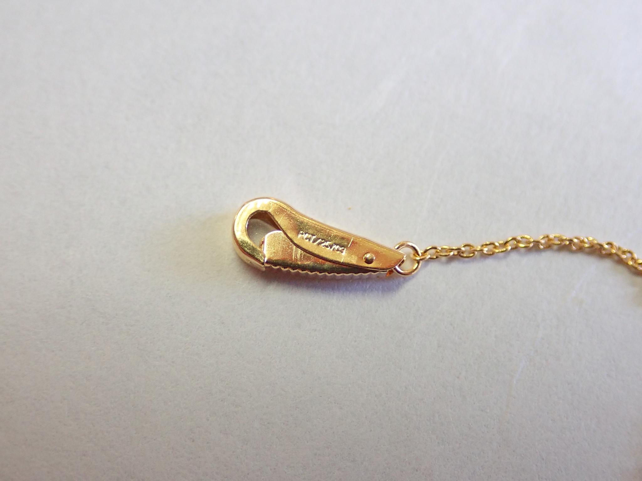 ワンタッチフックチェーン 美馬貴石特許商品 50cmアズキ18金イエローゴールド 幅約0.8mm 太さ0.24mm | 2枚目