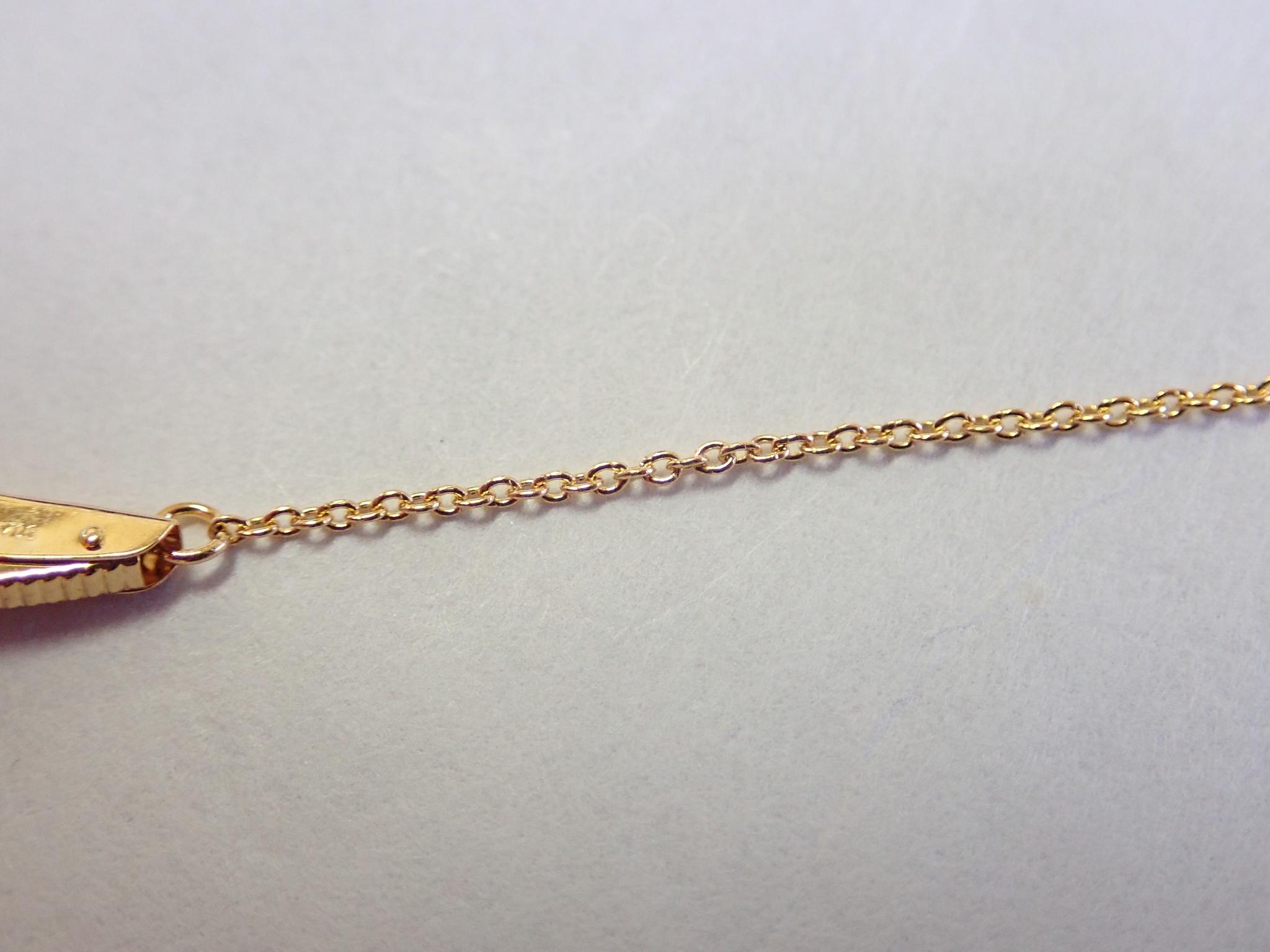 ワンタッチフックチェーン 美馬貴石特許商品 50cmアズキ18金イエローゴールド 幅約0.8mm 太さ0.24mm | 4枚目