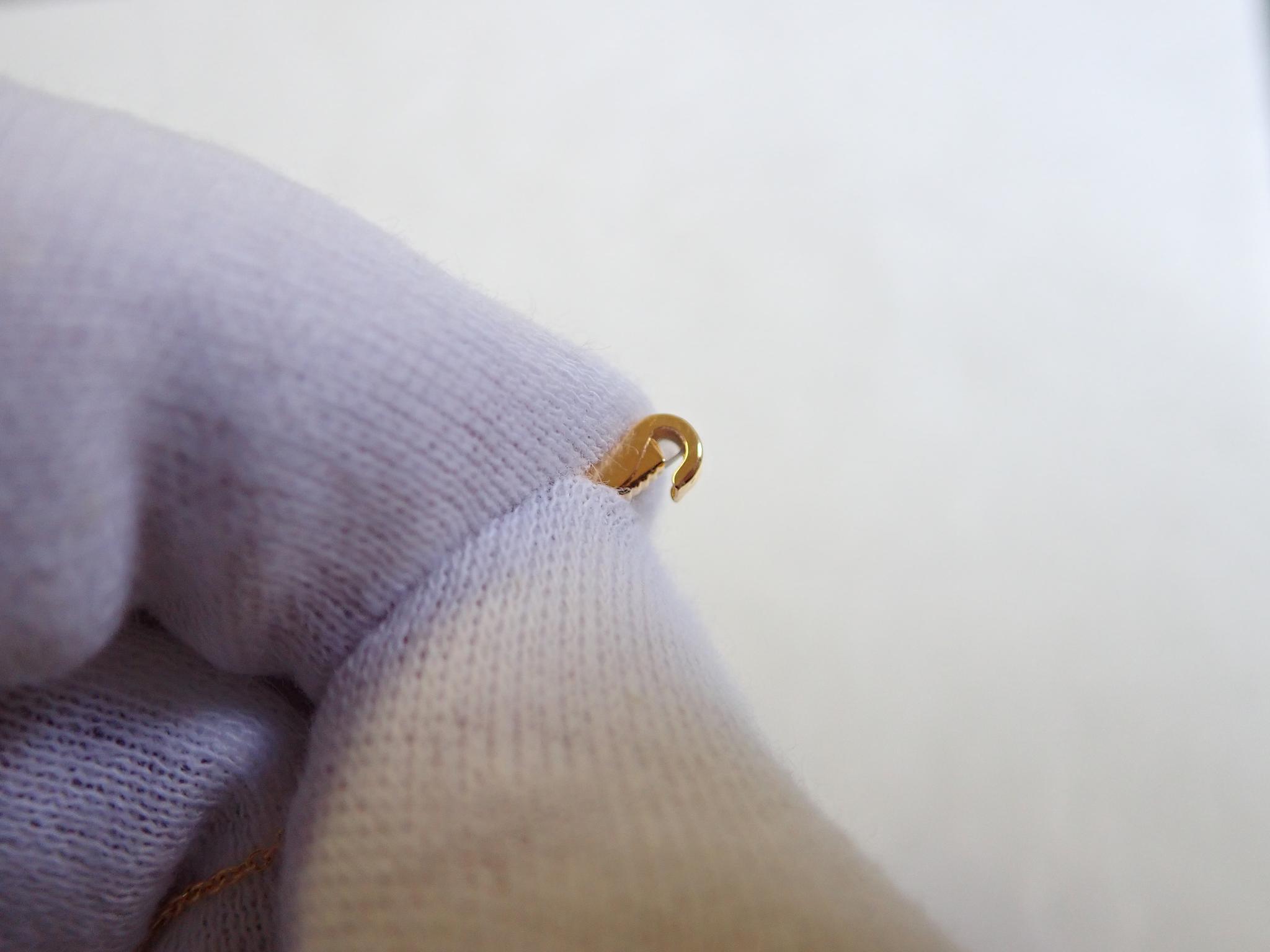 ワンタッチフックチェーン 美馬貴石特許商品 50cmアズキ18金イエローゴールド 幅約0.8mm 太さ0.24mm | 5枚目