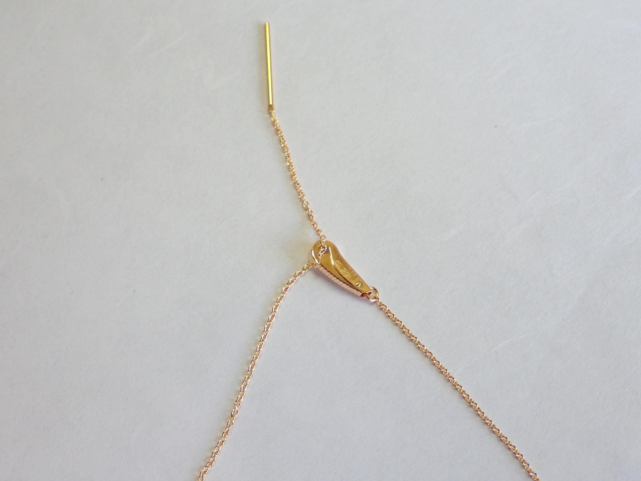 ワンタッチフックチェーン 美馬貴石特許商品 50cmアズキ18金イエローゴールド 幅約0.8mm 太さ0.24mm | 6枚目