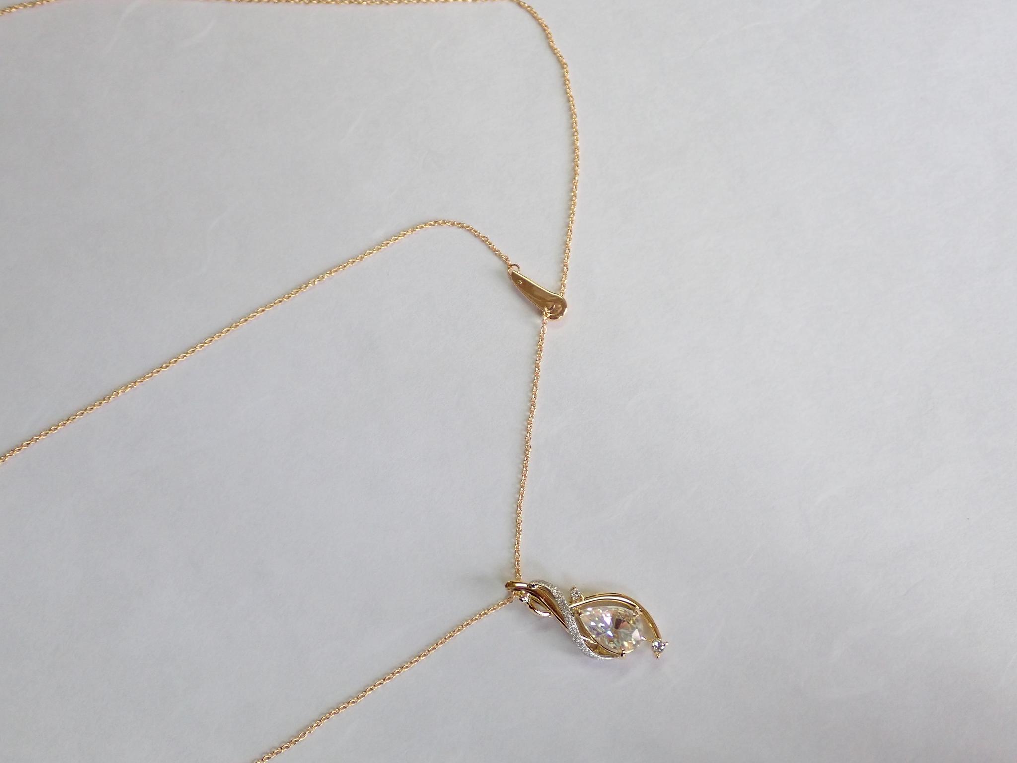 ワンタッチフックチェーン 美馬貴石特許商品 50cmアズキ18金イエローゴールド 幅約0.8mm 太さ0.24mm | 7枚目